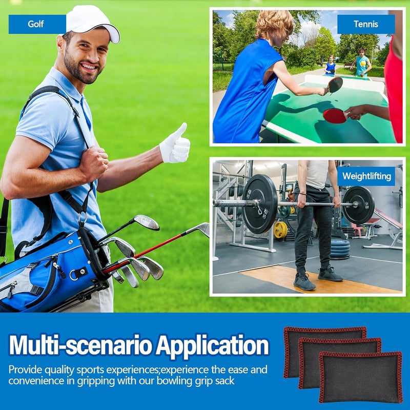 Simgoing Bowling Rosin Grip Bag Bowling Accessories Kit Grip Sack Powder Bag for Drying Hand for Golf Tennis Lifting Rock Climbing Gymnastics - Image 5